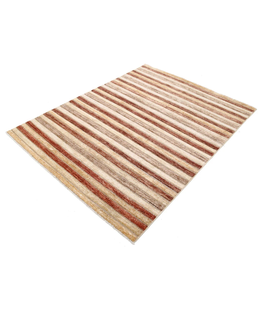 Afghan Modcar Rug 4' 11" x 6' 1" Hand-Knotted | No. AT64225