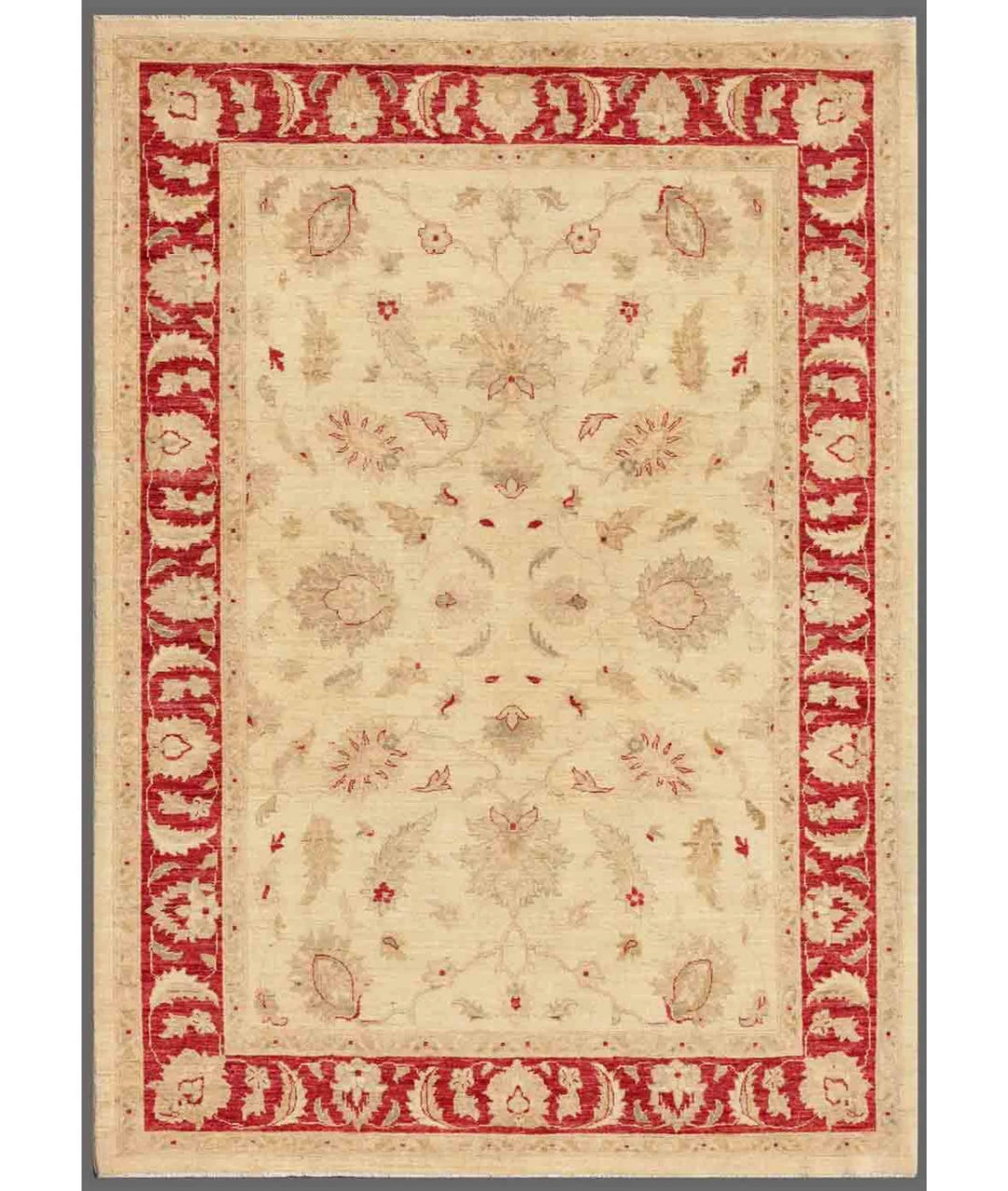Afghan Ziegler Rug 5' 8" x 7' 9" Hand-Knotted | No. AT64434
