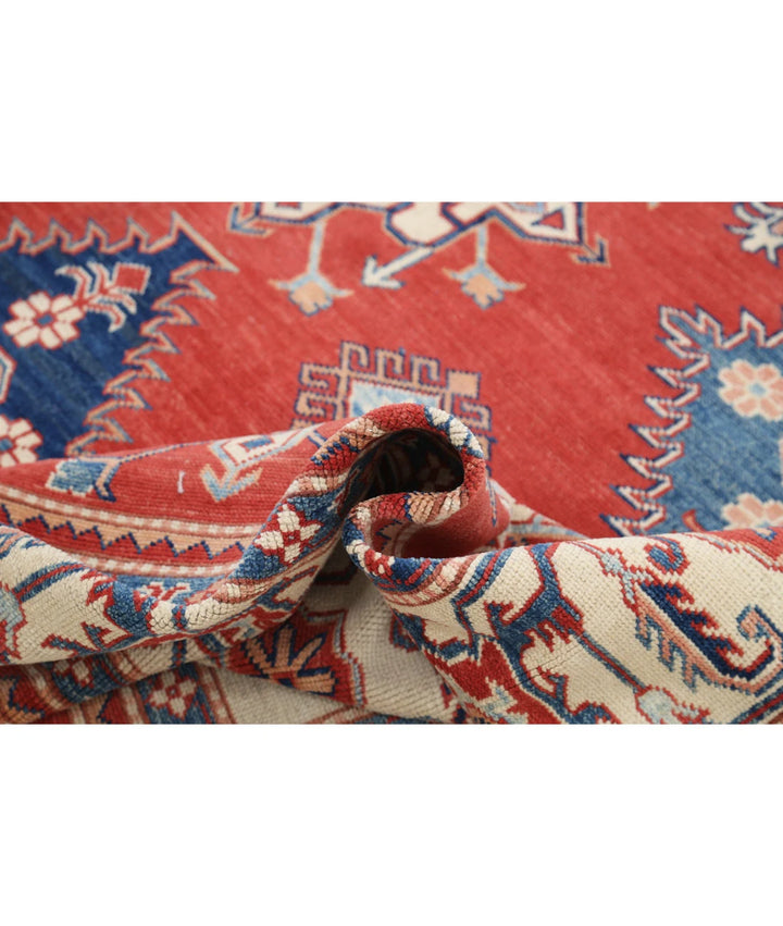 Afghan Kazak Rug 9' 4" x 11' 10" Hand-Knotted | No. AT64438