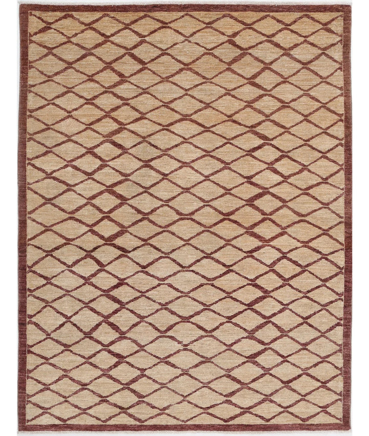 Afghan Oriental Rug 4' 9" x 6' 2" Hand-Knotted | No. AT64553