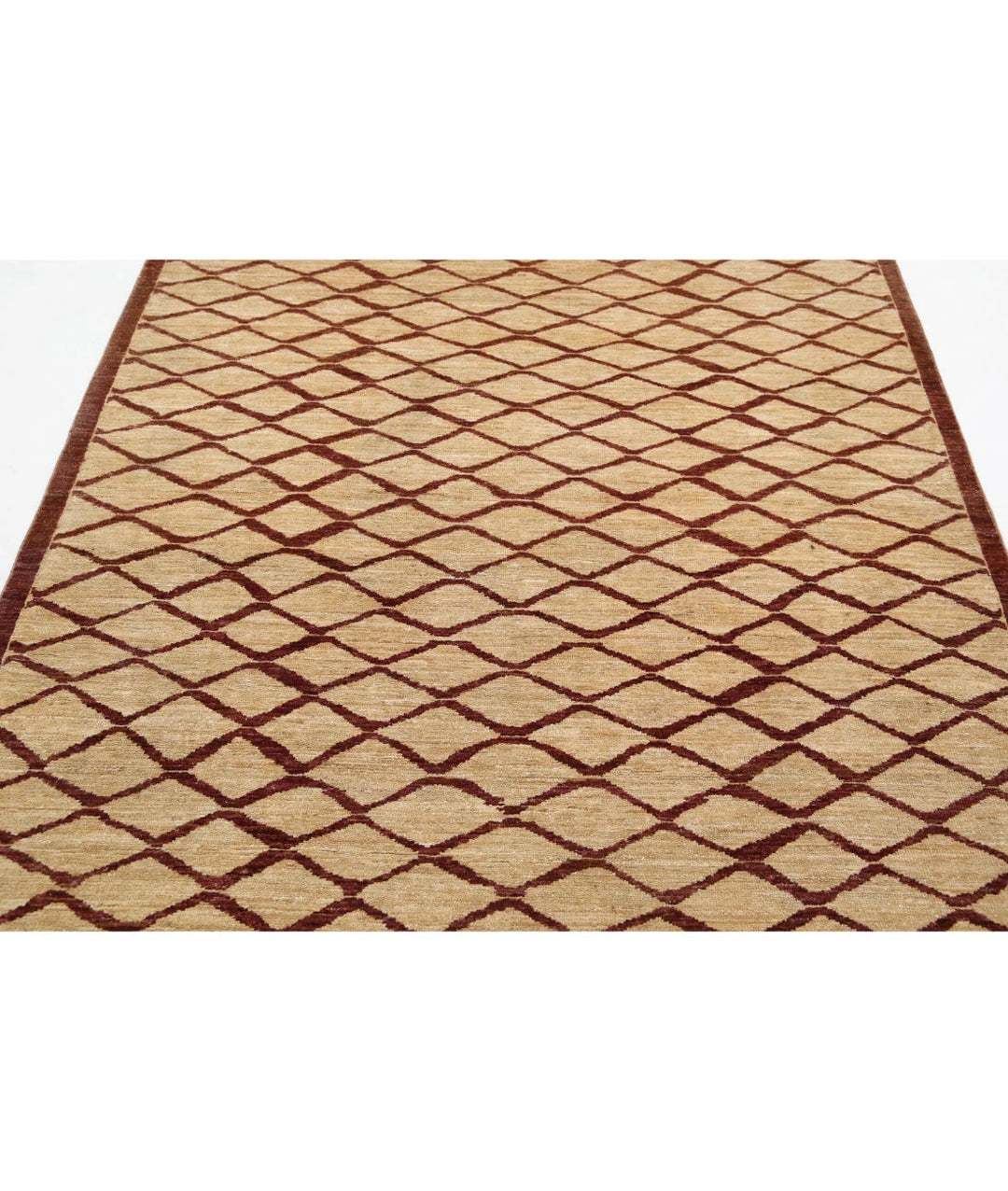 Afghan Oriental Rug 4' 9" x 6' 2" Hand-Knotted | No. AT64553