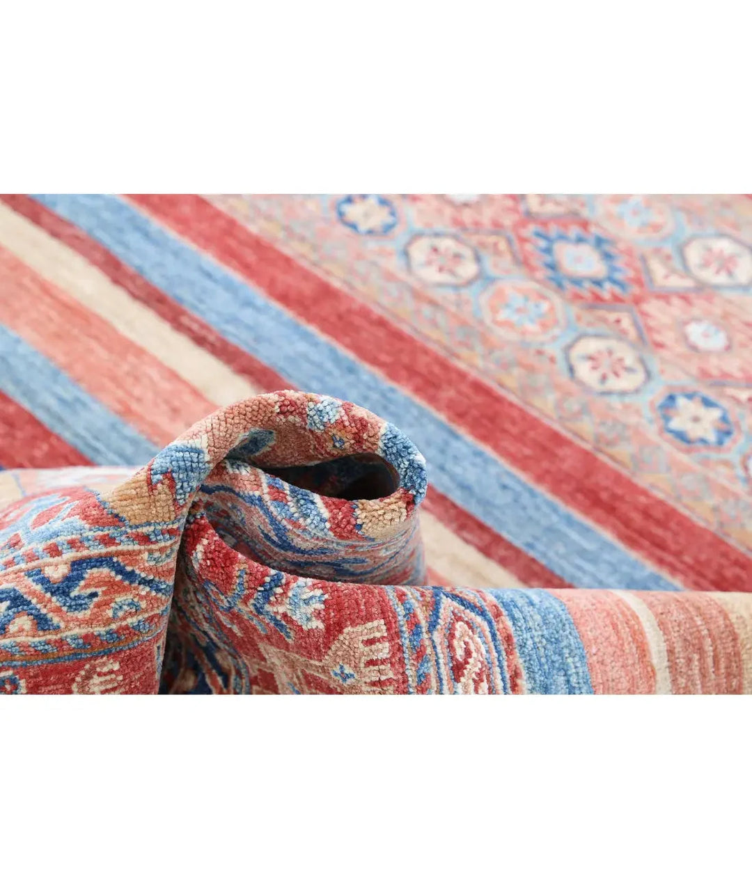 Afghan Khurjeen Rug 6' 7" x 9' 9" Hand-Knotted | No. AT64614