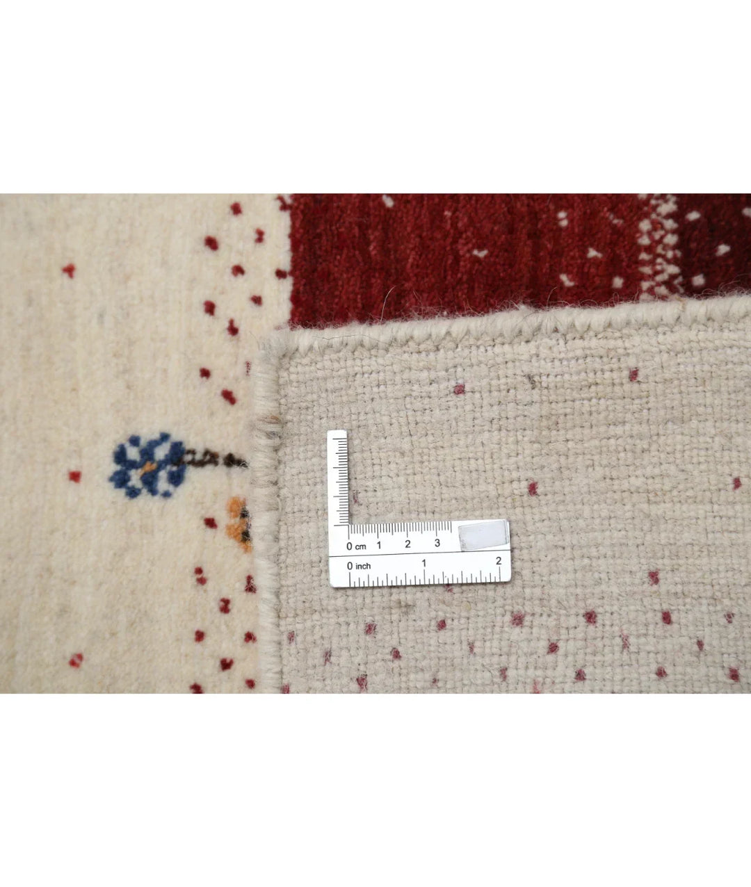 Ivory Indian Lori Rug 4' 7" x 6' 5" Hand-Knotted | No. AT64621