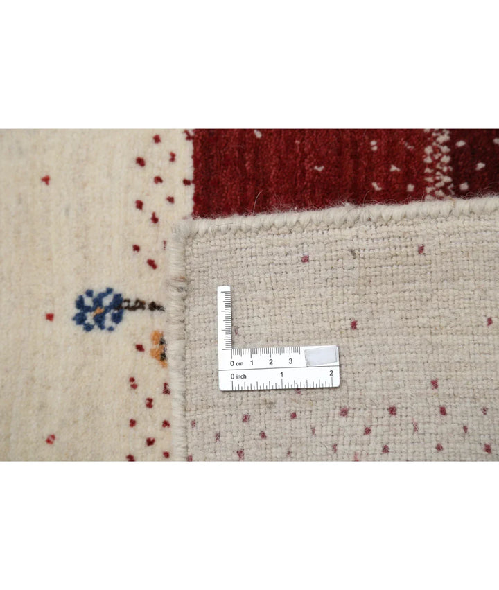 Ivory Indian Lori Rug 4' 7" x 6' 5" Hand-Knotted | No. AT64621