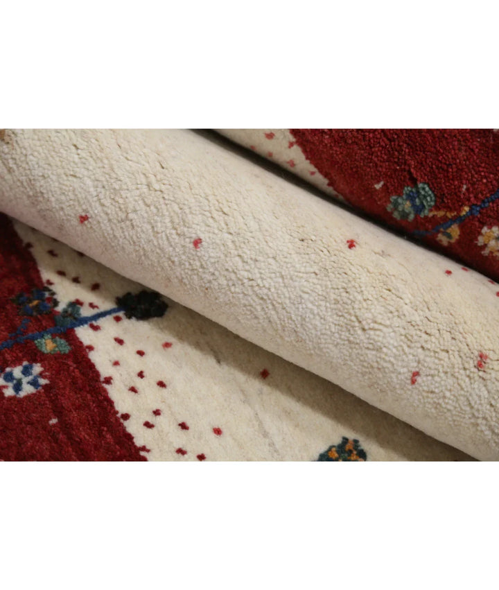 Ivory Indian Lori Rug 4' 7" x 6' 5" Hand-Knotted | No. AT64621