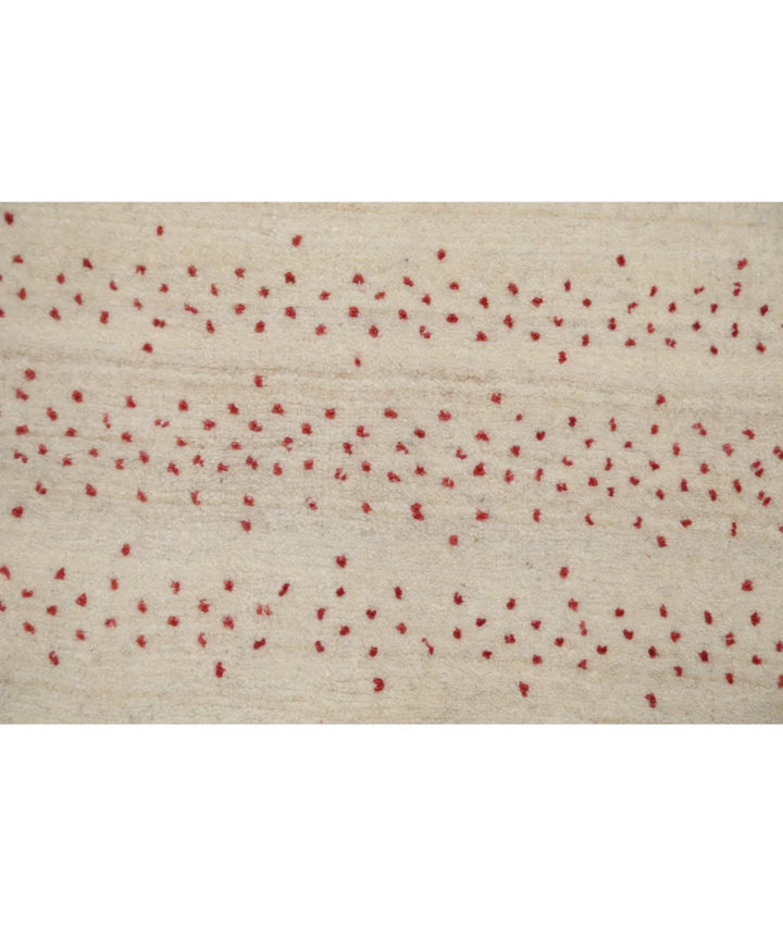 Ivory Indian Lori Rug 4' 7" x 6' 5" Hand-Knotted | No. AT64621