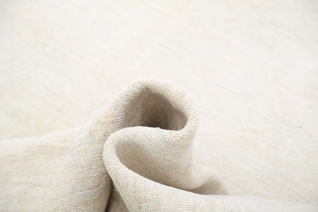 Ivory Afghan Oushak Rug 8' 8" x 11' 3" Hand-Knotted | No. AT64720