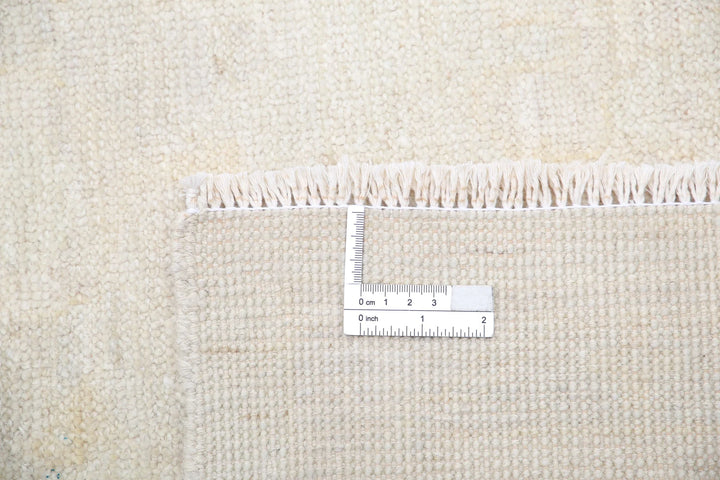 Ivory Afghan Oushak Rug 8' 8" x 11' 3" Hand-Knotted | No. AT64720