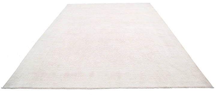 Ivory Afghan Serenity Rug 9' 1" x 12' 3" Hand-Knotted | No. AT64784
