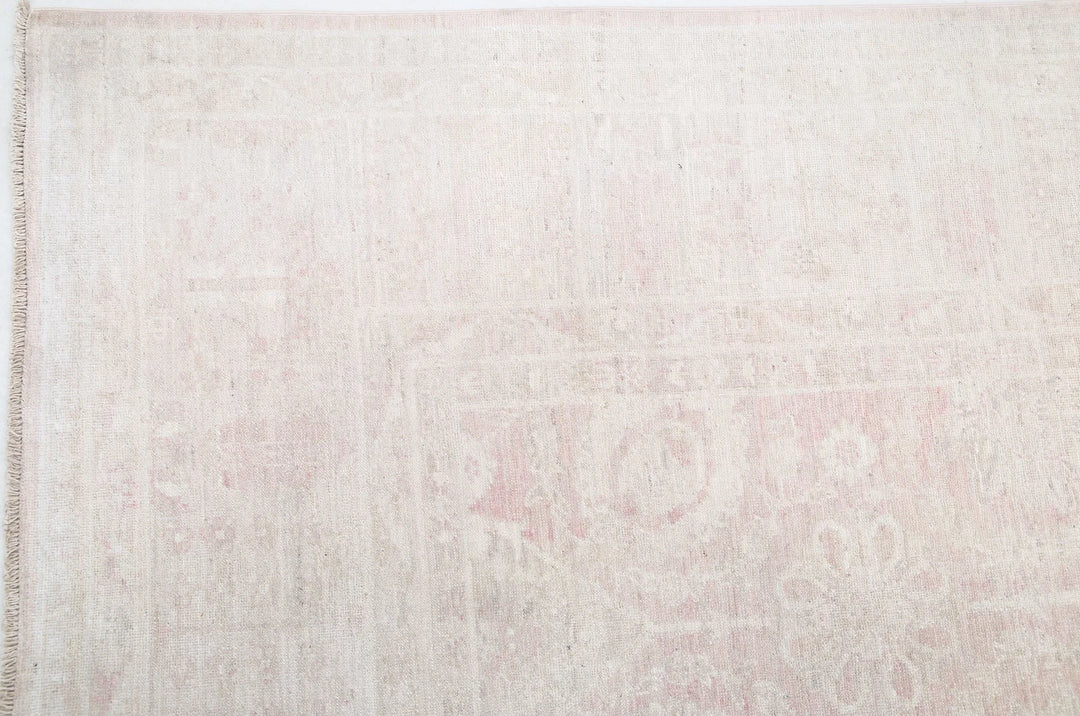 Ivory Afghan Serenity Rug 9' 1" x 12' 3" Hand-Knotted | No. AT64784