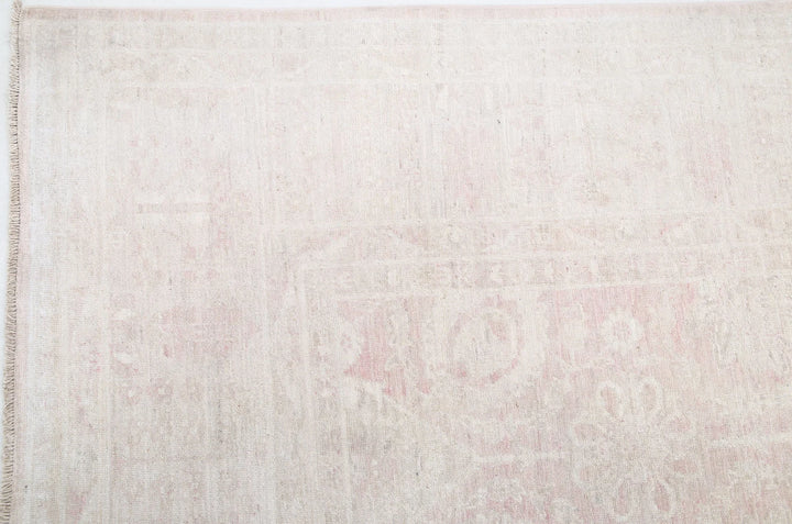 Ivory Afghan Serenity Rug 9' 1" x 12' 3" Hand-Knotted | No. AT64784