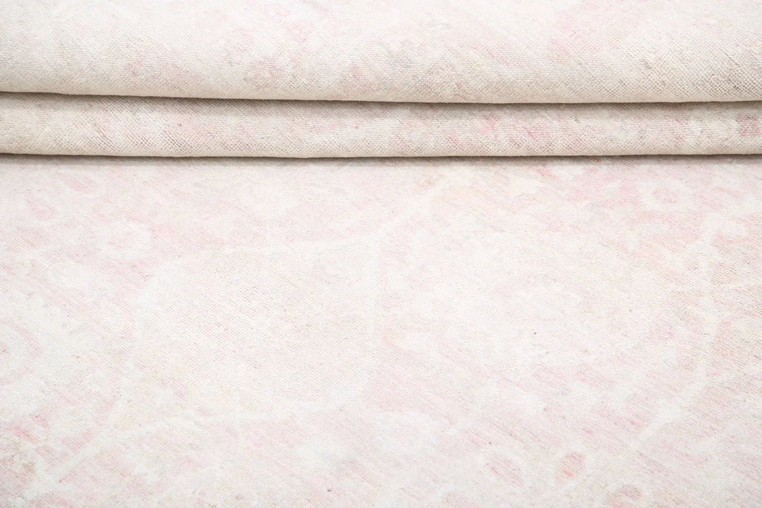 Ivory Afghan Serenity Rug 9' 1" x 12' 3" Hand-Knotted | No. AT64784