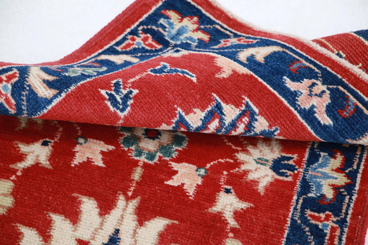 Red Afghan Oriental Rug 2'1" x 2'10" Hand-Knotted | No. AT64844