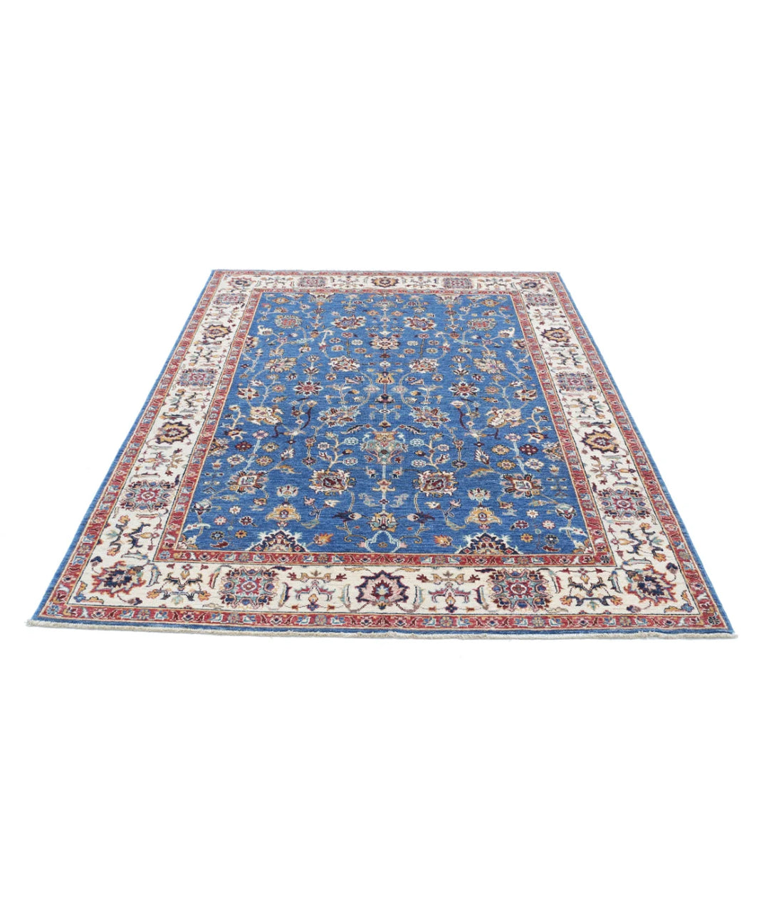 Afghan Ziegler Farhan Rug 5'6" x 7'9" Hand-Knotted | No. AT64853
