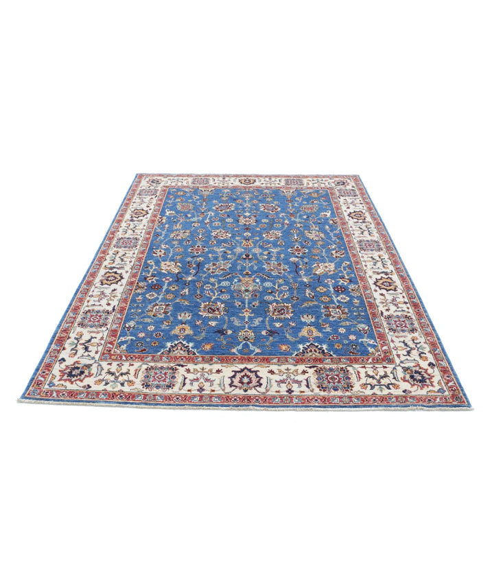 Afghan Ziegler Farhan Rug 5'6" x 7'9" Hand-Knotted | No. AT64853