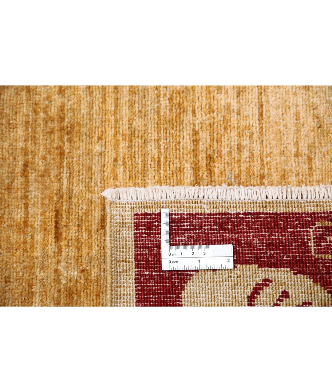 Beige Afghan Modcar Rug 9' 2" x 12' 0" Hand-Knotted | No. AT64857