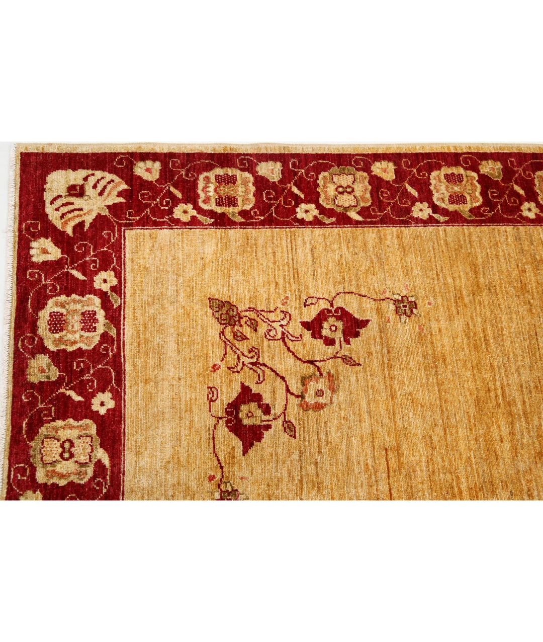 Beige Afghan Modcar Rug 9' 2" x 12' 0" Hand-Knotted | No. AT64857