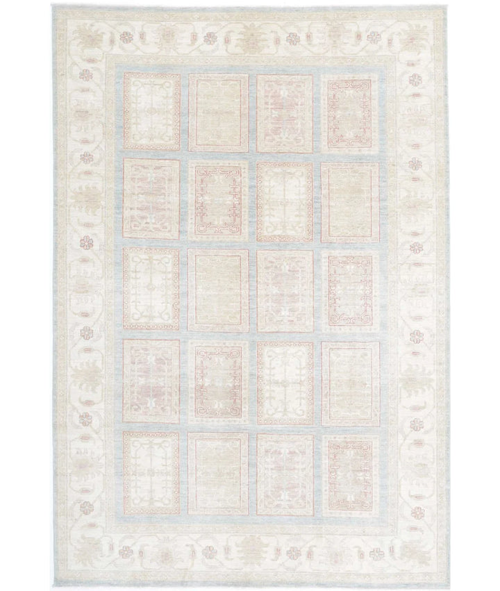 Afghan Bakhtiari Rug 6' 8" x 9' 10" Hand-Knotted | No. AT64863