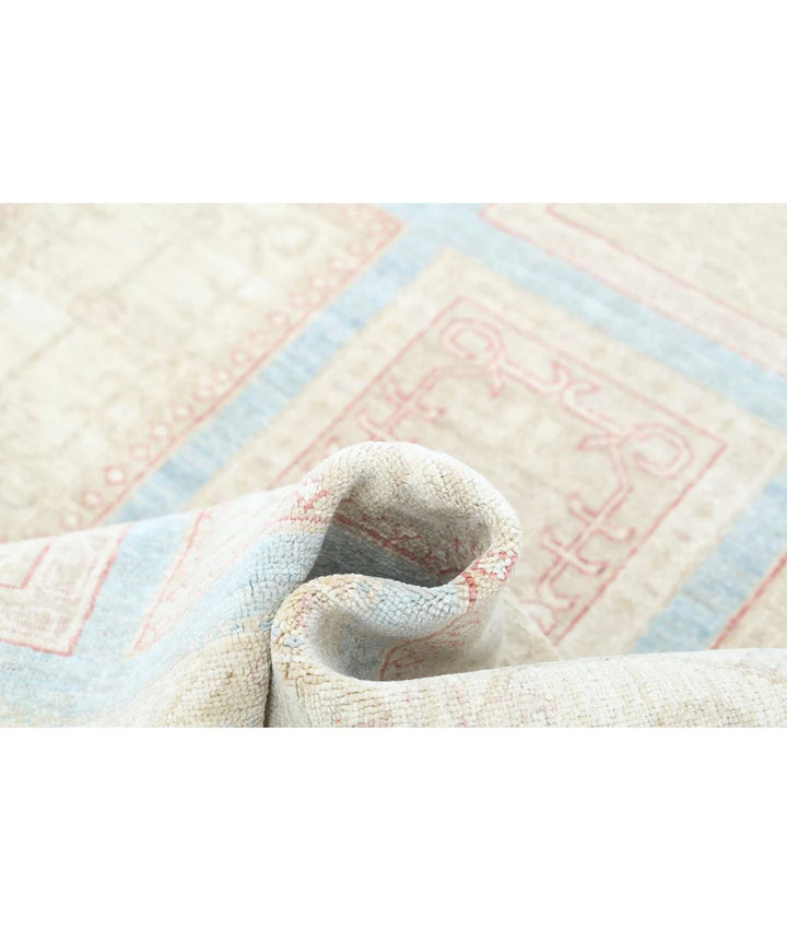 Afghan Bakhtiari Rug 6' 8" x 9' 10" Hand-Knotted | No. AT64863
