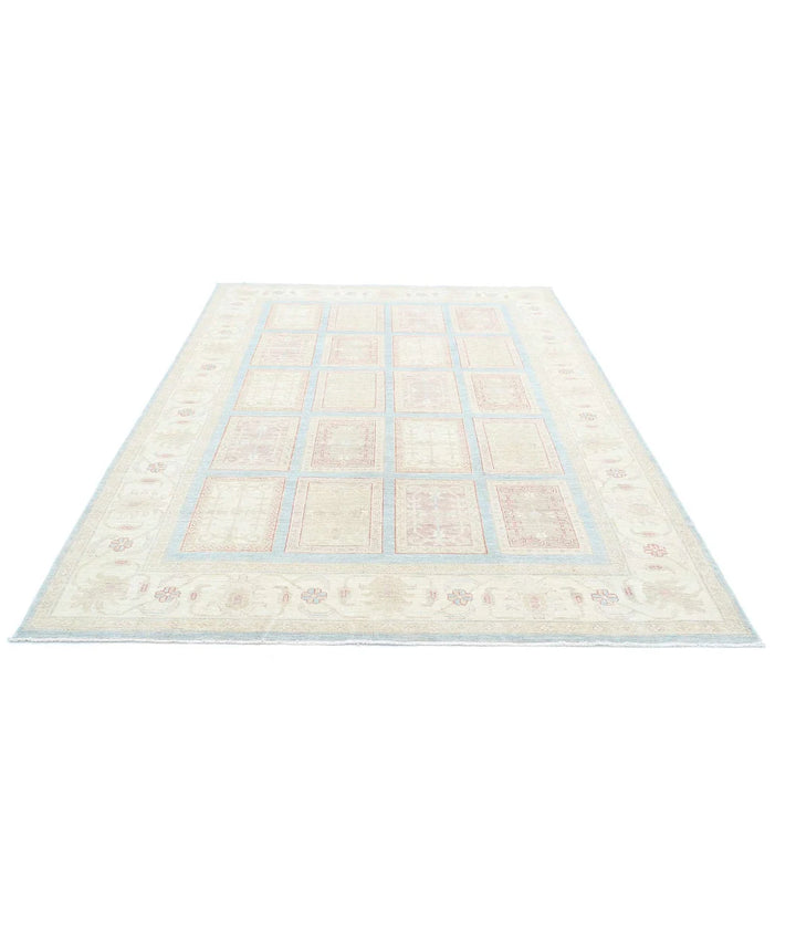 Afghan Bakhtiari Rug 6' 8" x 9' 10" Hand-Knotted | No. AT64863