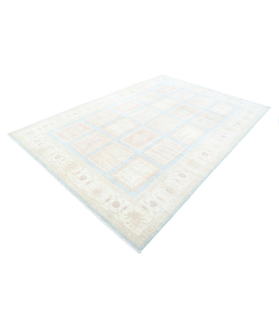 Afghan Bakhtiari Rug 6' 8" x 9' 10" Hand-Knotted | No. AT64863