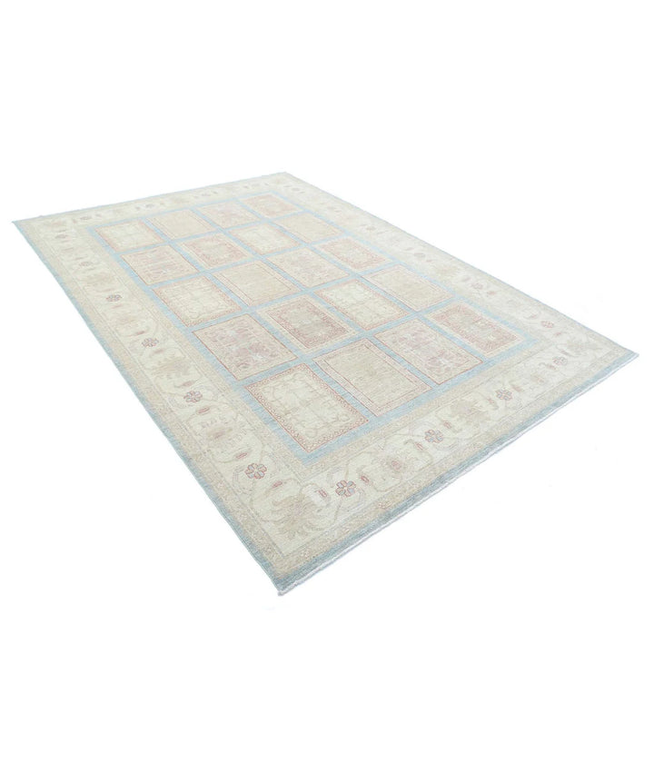 Afghan Bakhtiari Rug 6' 8" x 9' 10" Hand-Knotted | No. AT64863