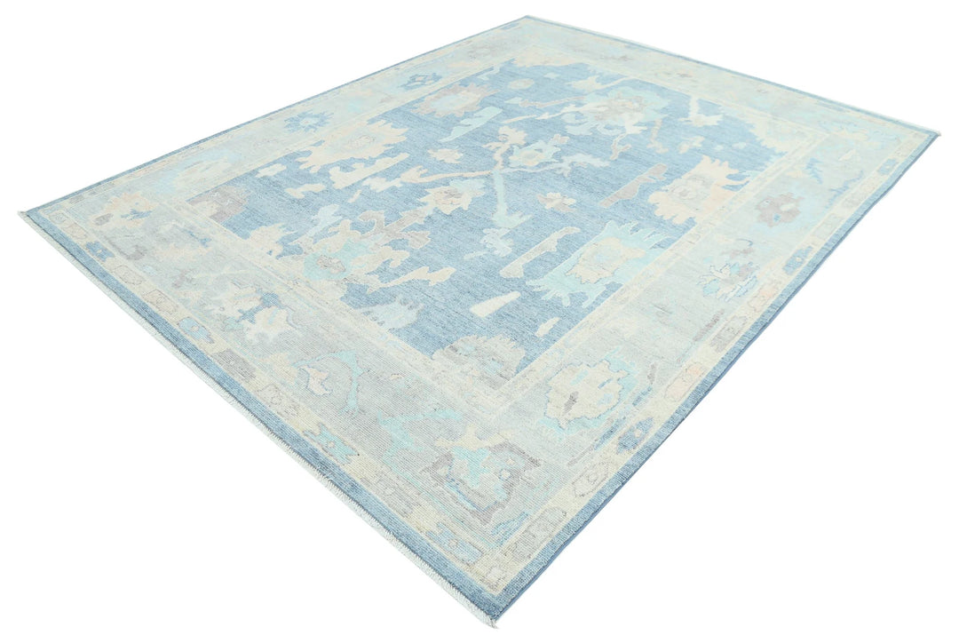 Afghan Oushak Rug 7' 11" x 10' 0" Hand-Knotted | No. AT64867