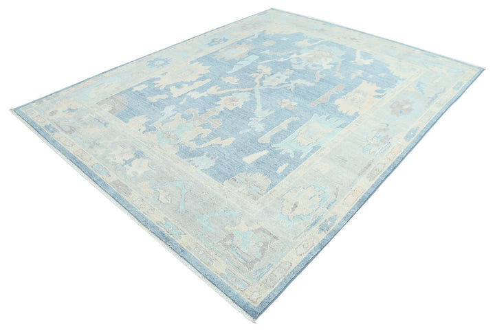 Afghan Oushak Rug 7' 11" x 10' 0" Hand-Knotted | No. AT64867