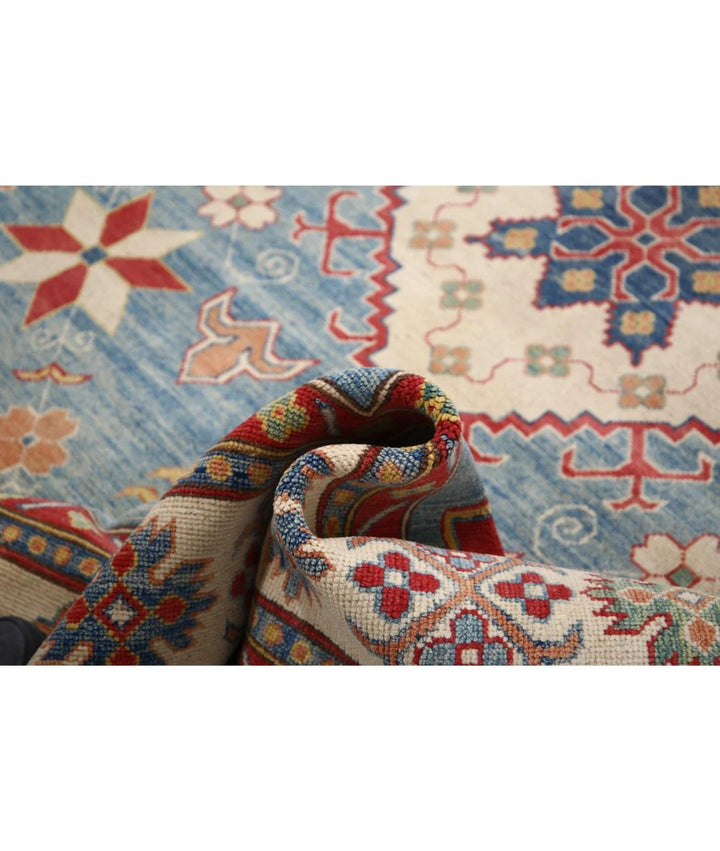Afghan Kazak Rug 8' 2" x 11' 6" Hand-Knotted | No. AT64883