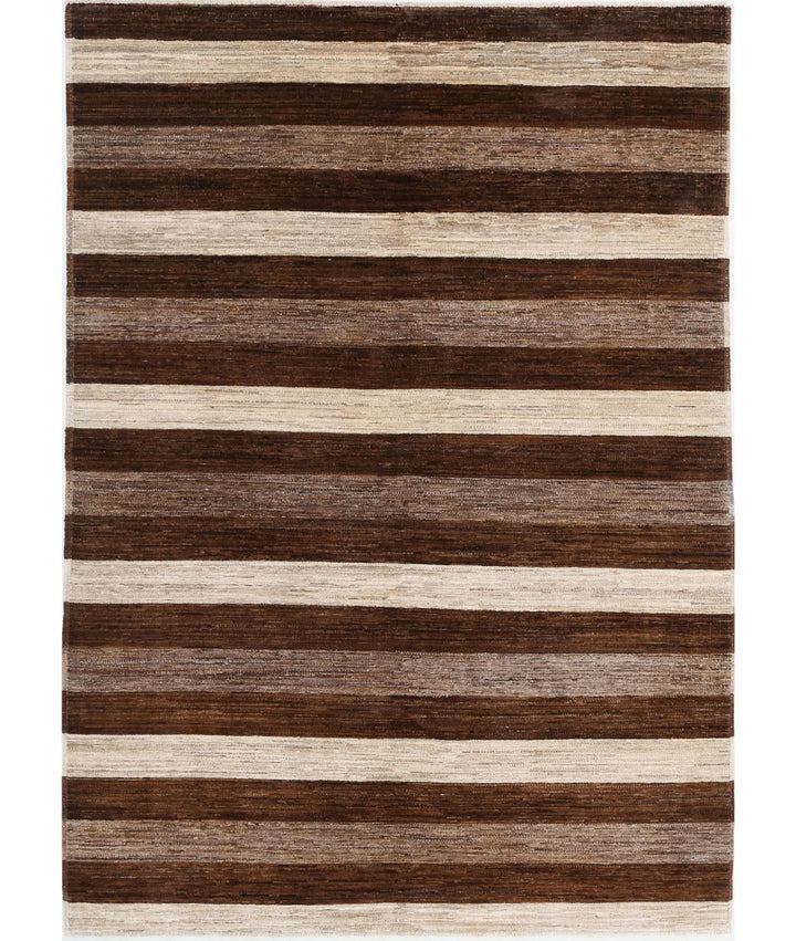 Afghan Modcar Rug 5' 1" x 7' 4" Hand-Knotted | No. AT64886