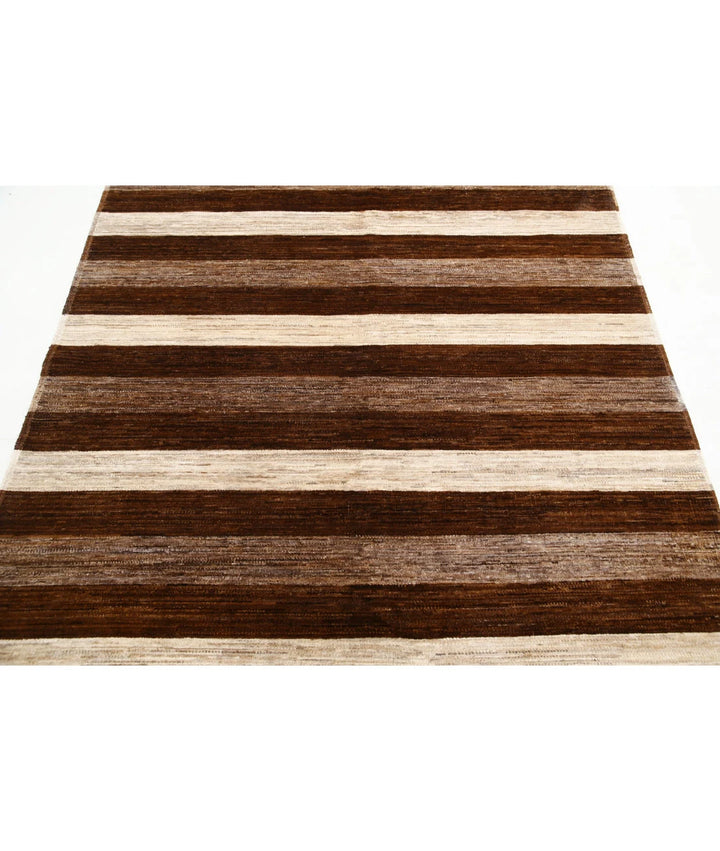 Afghan Modcar Rug 5' 1" x 7' 4" Hand-Knotted | No. AT64886