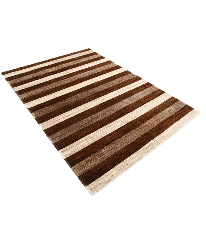 Afghan Modcar Rug 5' 1" x 7' 4" Hand-Knotted | No. AT64886