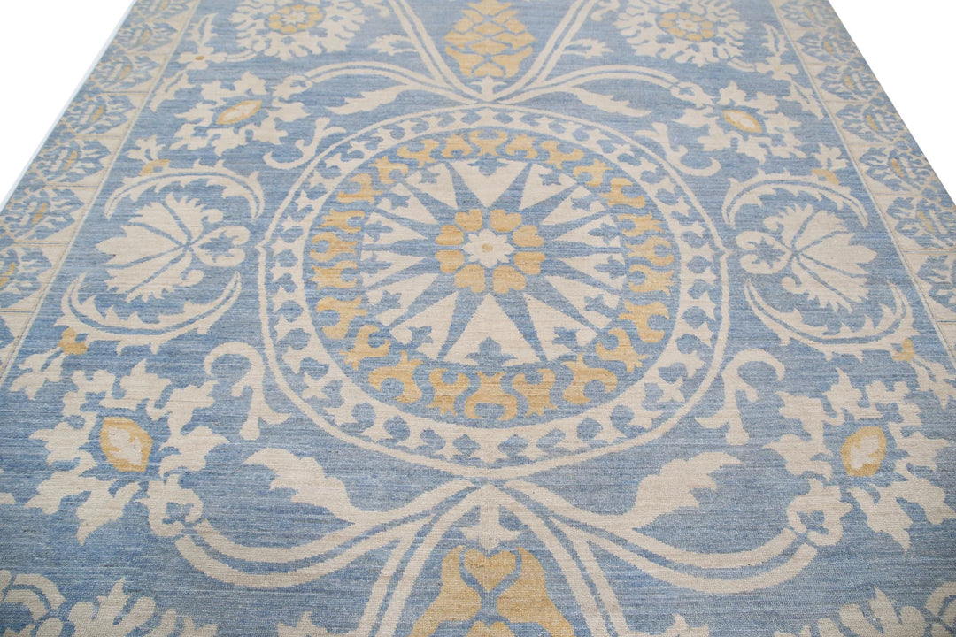 Afghan Khotan Rug 8' 10" x 11' 10" Hand-Knotted | No. AT64925