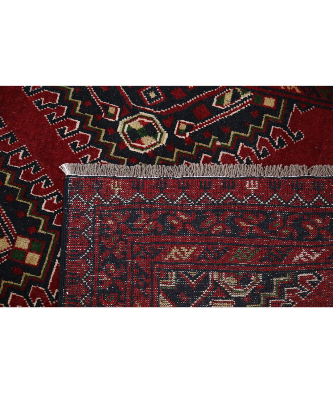 Afghan Baluch Runner Rug 3' 2" x 6' 5" Hand-Knotted | No. AT64944