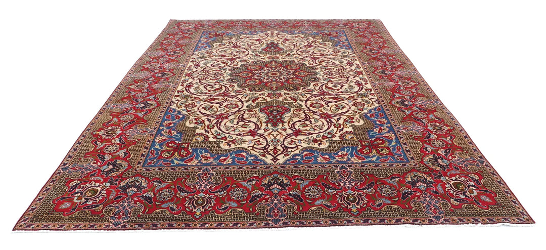 Persian Tabriz Rug 8' 5" x 12' 9" Hand-Knotted | No. AT64958
