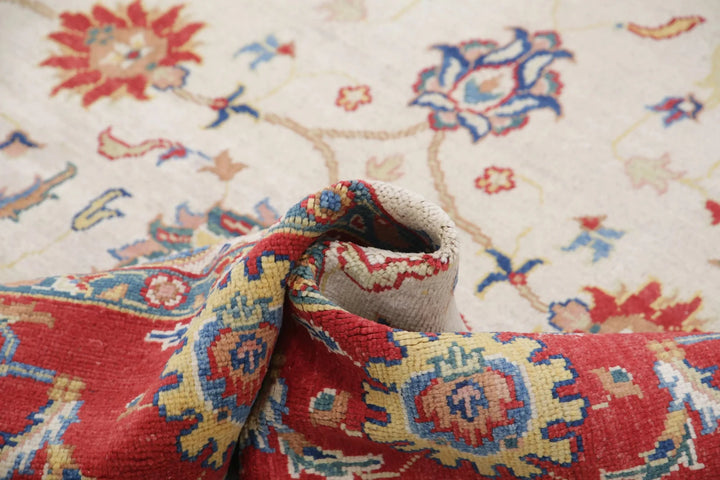 Afghan Ziegler Rug 6' 5" x 10' 2" Hand-Knotted | No. AT64962