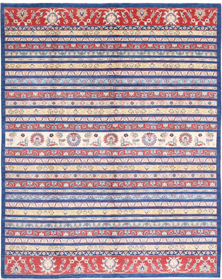 Afghan Khurjeen Rug 9' 0" x 11' 7" Hand-Knotted | No. AT64967