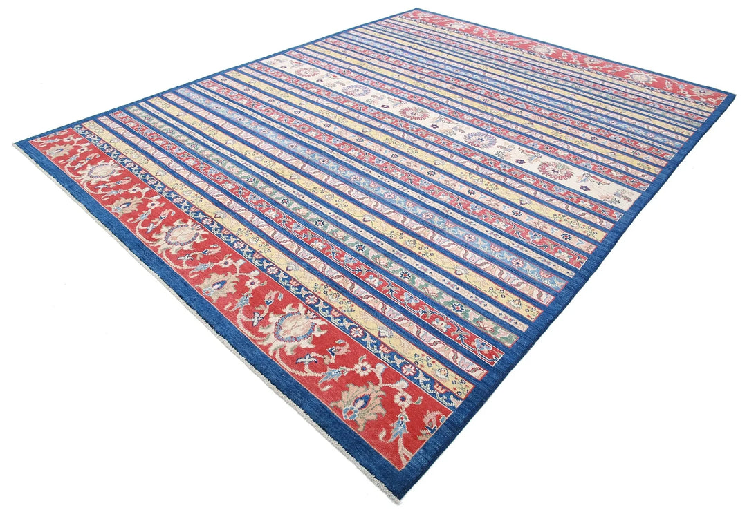 Afghan Khurjeen Rug 9' 0" x 11' 7" Hand-Knotted | No. AT64967