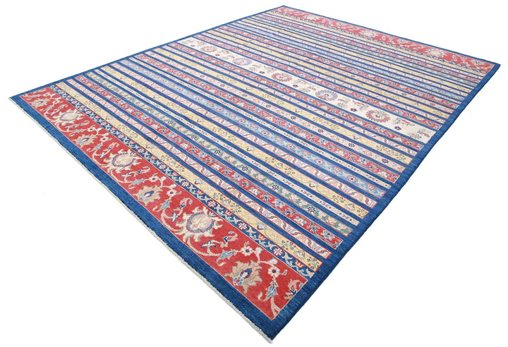 Afghan Khurjeen Rug 9' 0" x 11' 7" Hand-Knotted | No. AT64967