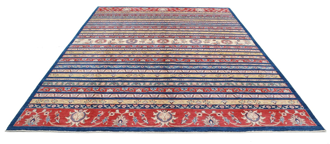 Afghan Khurjeen Rug 9' 0" x 11' 7" Hand-Knotted | No. AT64967