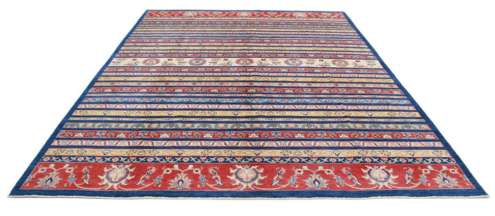 Afghan Khurjeen Rug 9' 0" x 11' 7" Hand-Knotted | No. AT64967