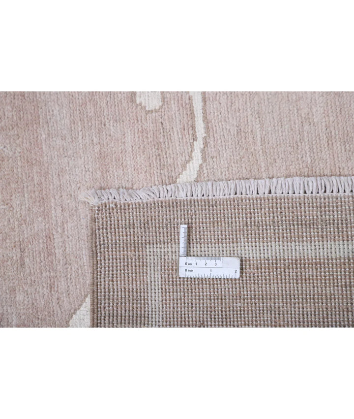 Brown Afghan Oushak Rug 8' 8" x 11' 9" Hand-Knotted | No. AT649845