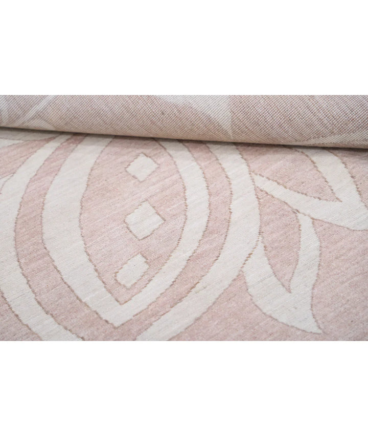 Brown Afghan Oushak Rug 8' 8" x 11' 9" Hand-Knotted | No. AT649845