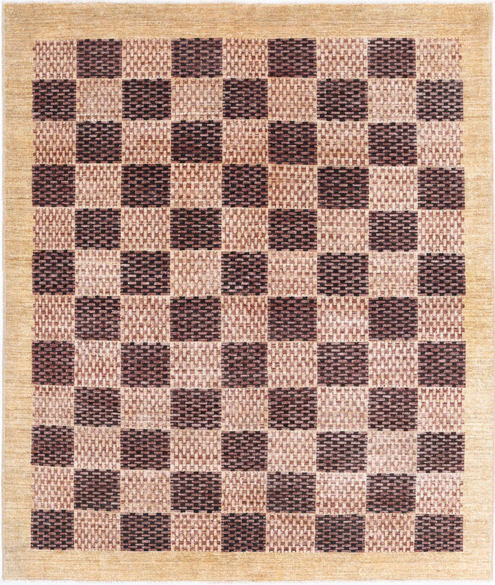Afghan Modcar Rug 5' 3" x 6' 4" Hand-Knotted | No. AT65024