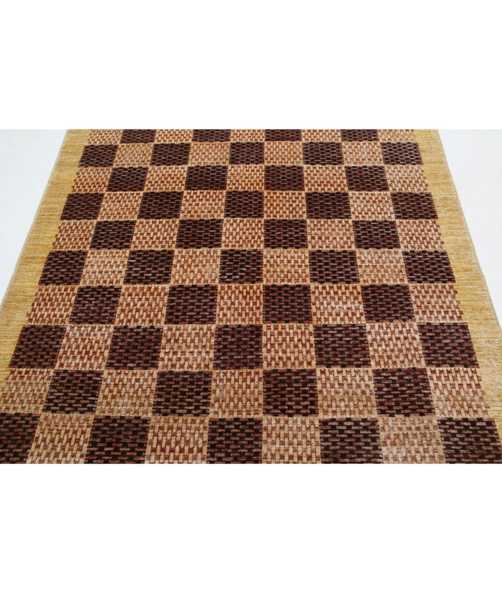 Afghan Modcar Rug 5' 3" x 6' 4" Hand-Knotted | No. AT65024