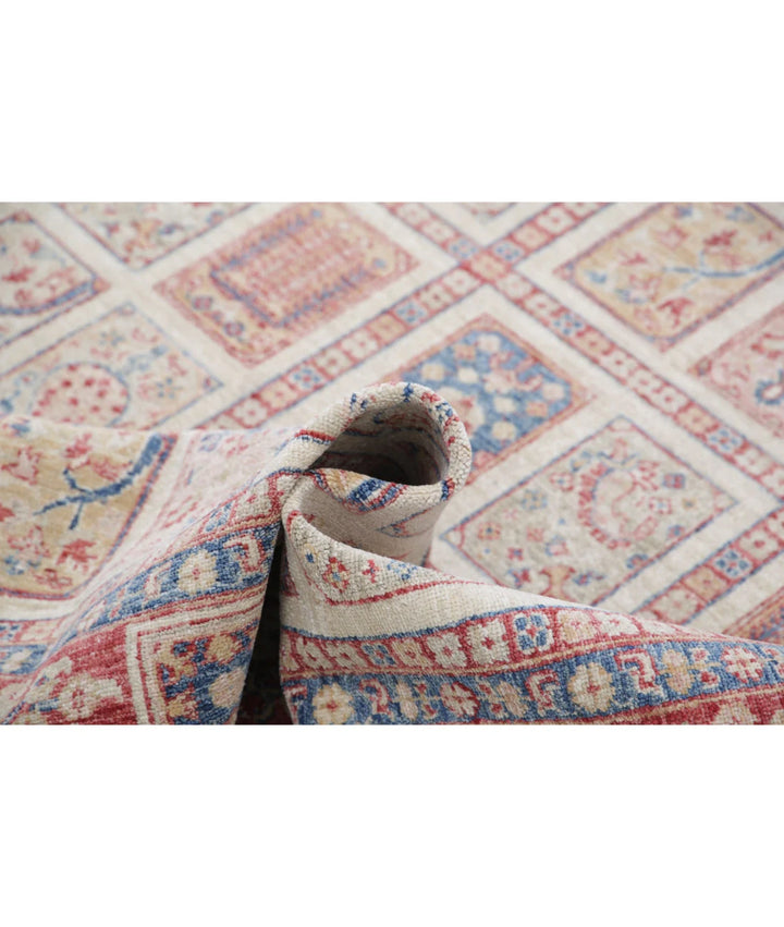 Red Afghan Bakhtiari Rug 5'6" x 7'10" Hand-Knotted | No. AT65056