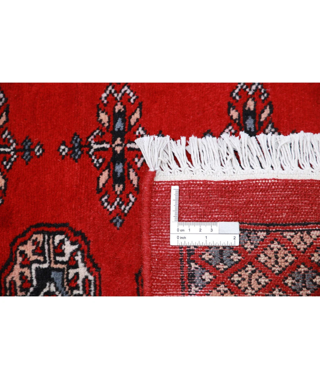 Red Pakistani Bokhara Rug 6' 0" x 8' 5" Hand-Knotted | No. AT65070