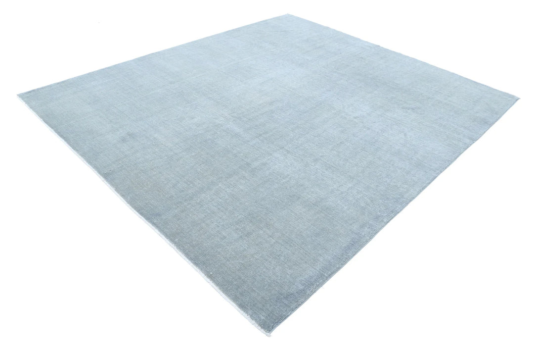 Grey Afghan Overdye Rug 7' 11" x 9' 2" Hand-Knotted | No. AT65119