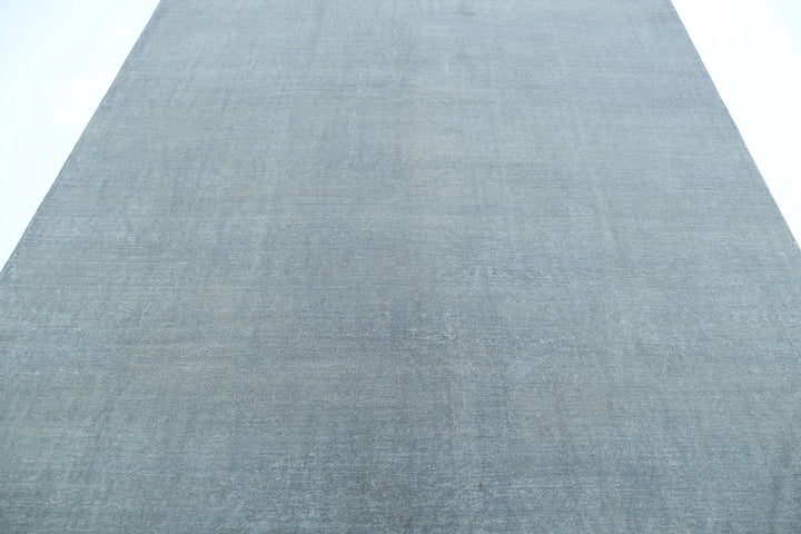 Grey Afghan Overdye Rug 7' 11" x 9' 2" Hand-Knotted | No. AT65119
