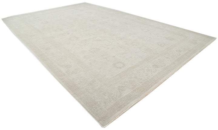 Ivory Afghan Serenity Rug 11' 6" x 17' 10" Hand-Knotted | No. AT65206
